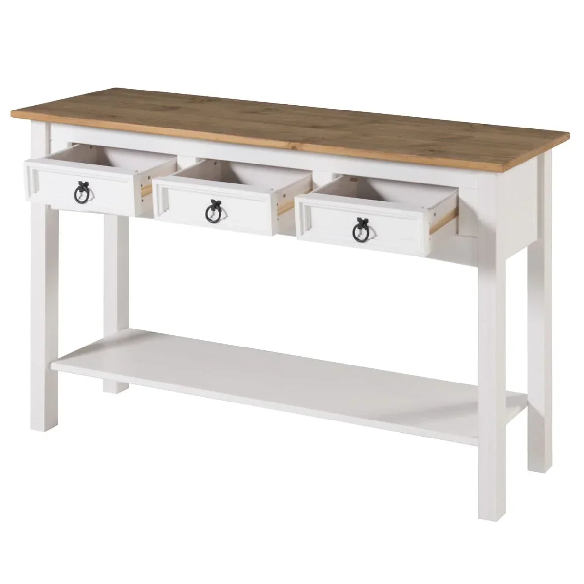 Holzkonsolentisch für den Flur mit 3 Schubladen Corona | Furniture Dash – N/A