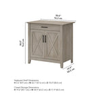 Sekretářský stůl Key West s úložnou skříňkou od Bush Furniture
