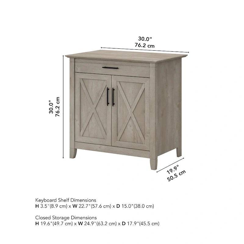 Sekretářský stůl Key West s úložnou skříňkou od Bush Furniture