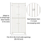 Cancelletto extra alto per gatti unipaws, alto 74 pollici, con porte e serrature