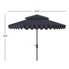 Parasol extérieur SAFAVIEH Kjerstin avec volant, 9 pieds, double toit