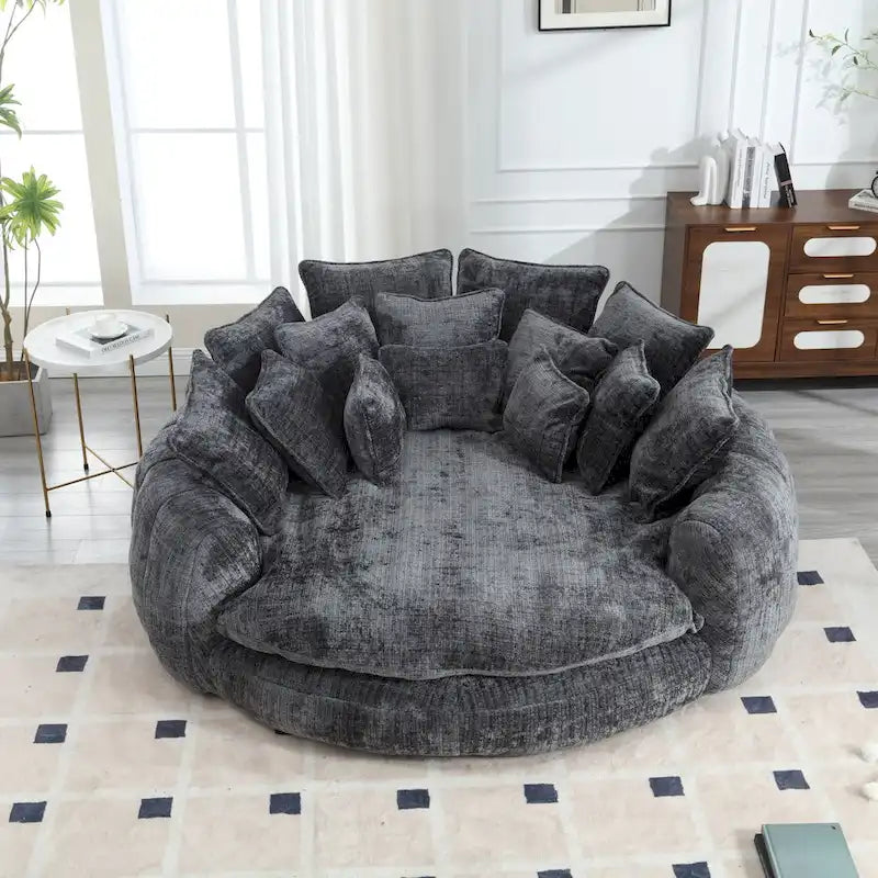 Confortável sofá-cama duplo Loaf, sofá-cama extragrande com apoios de braços