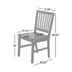 Set aus 4 Esszimmerstühlen aus Massivholz mit Sprossenlehne, stabilem Rahmen, klassischem Design und einfacher Montage