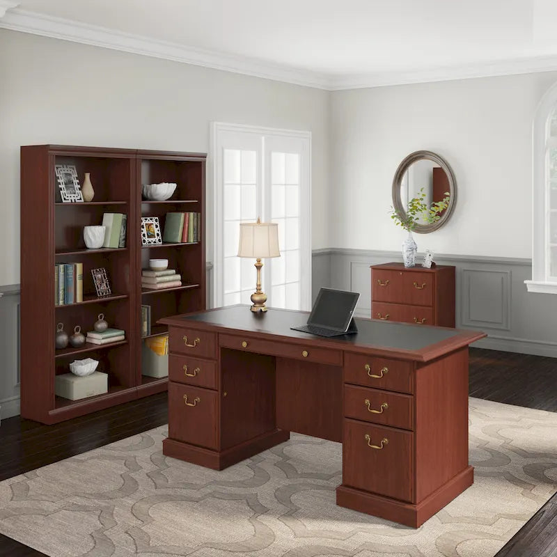 Bush Furniture Saratoga directiebureau met laden en opbergruimte