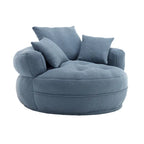 Runder Lazy-Sofa-Sessel -C Weiß/Blau/Grau/Gelb/Orange/Rosarot/Marineblau/Grün, Einzel- und Zweisitzer