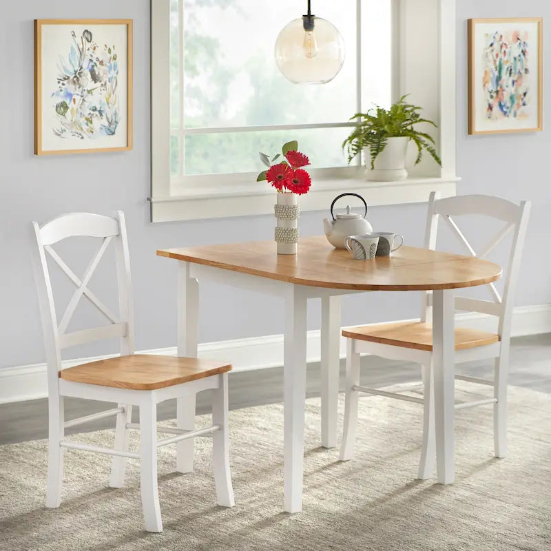 Simple Living Venkovská 3dílná jídelní sestava s rozkládací deskou