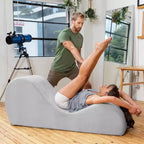 Elegantní lenoška Avana na jógu - vyrobeno v USA - skvělá na protahování, relaxaci, cvičení a další aktivity, 60D x 18W x 26H palců, světle šedá