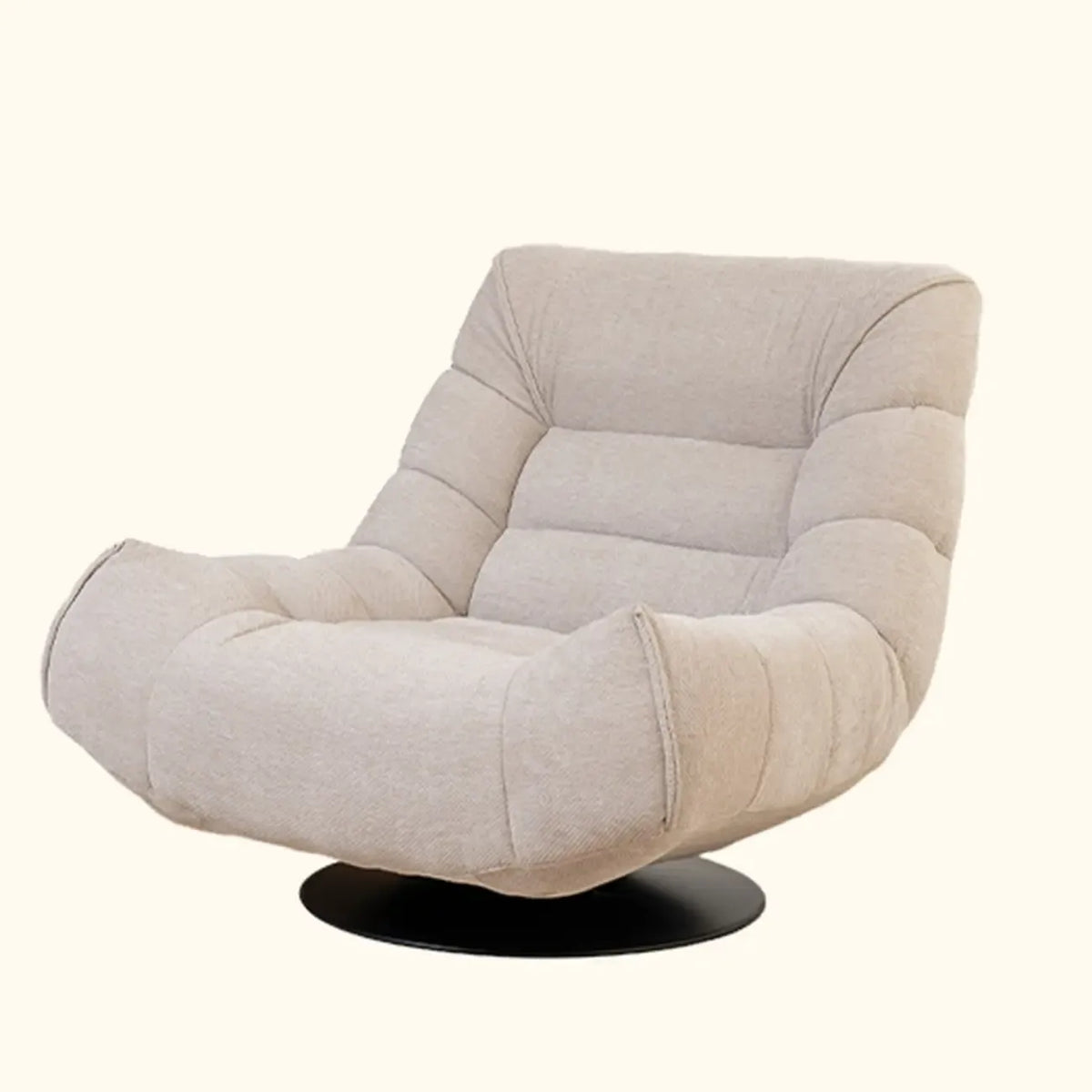 Žluté otočné akcentové křeslo s čalouněním z žinylkové látky