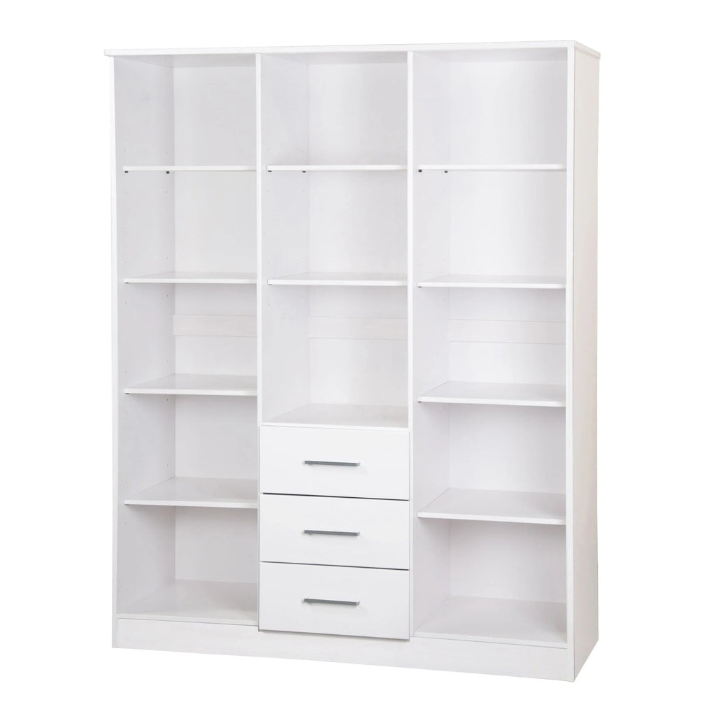 Guarda-roupa Cosmo Palace Imports com 3 portas, 100% madeira maciça, com portas de madeira maciça ou espelhadas