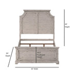 Conjunto de quarto Palisade de 5 peças, branco antigo