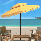 Parasol extérieur SAFAVIEH Kjerstin avec volant, 9 pieds, double toit