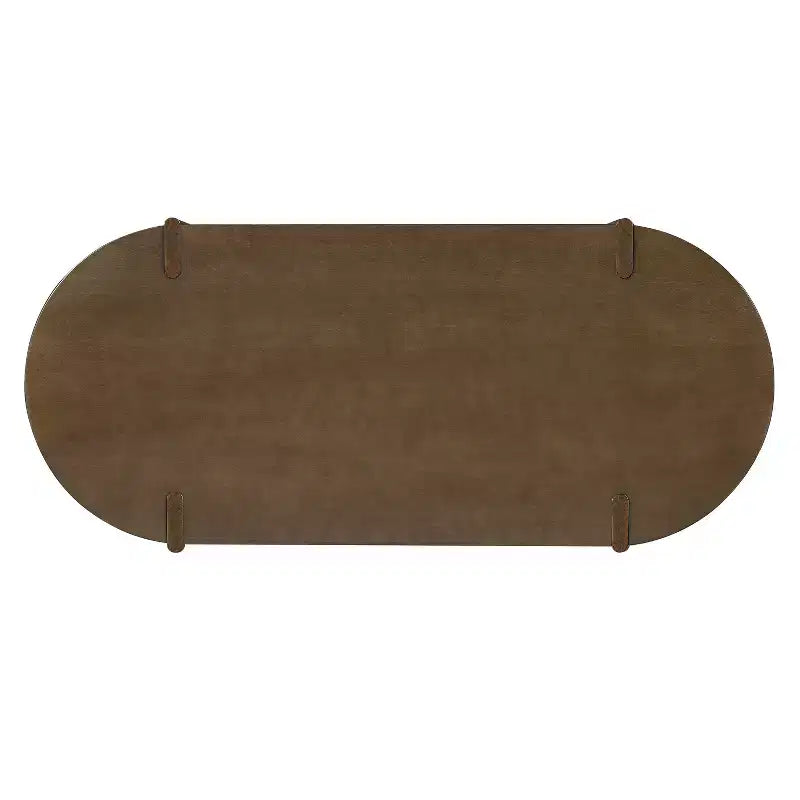 Set da pranzo ovale da 7 pezzi per 6 persone, grande tavolo da cucina familiare da 71", con 6 sedie da pranzo imbottite, noce - Christopher Knight Home