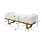 Christopher Knight Home Paulina moderne bank van rubberhout met bouclébekleding