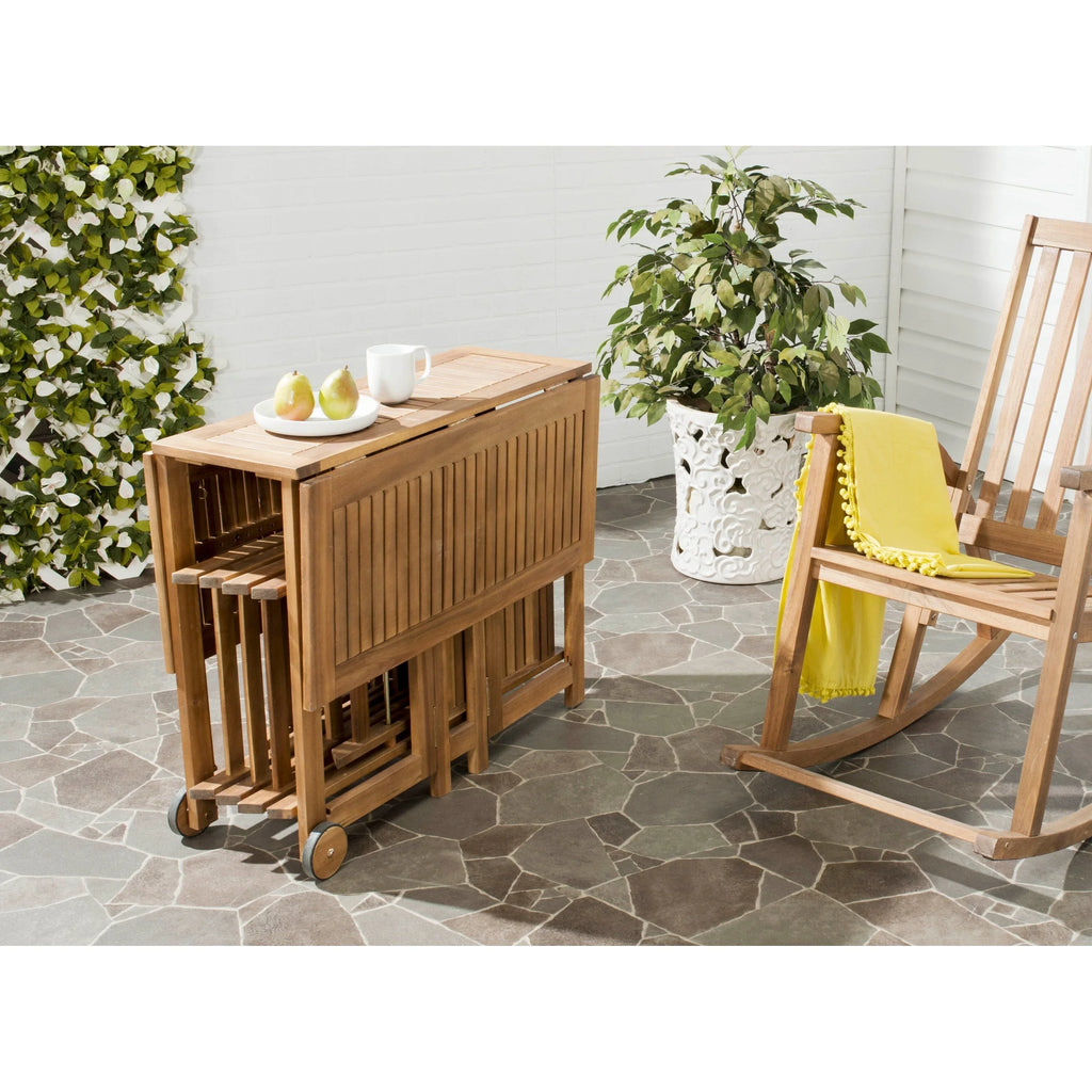 SAFAVIEH Outdoor Brandy 5dílná sestava venkovního jídelního stolu - 43Wx35Dx29H