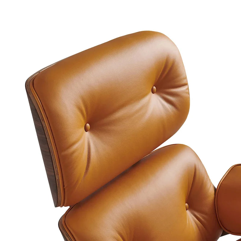 Poltrona lounge reclinabile in pelle dal design moderno di metà secolo