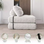 Divano letto futon pieghevole in velluto a coste, poltrona letto trasformabile da pavimento con cuscino e supporto per la schiena