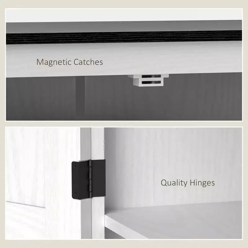 Armoire garde-manger de style champêtre HOMCOM 72 po avec portes de grange, grande armoire de rangement de cuisine avec étagères réglables et tiroir
