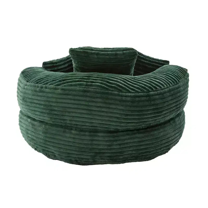 Sitzsack-Sofa für Erwachsene und Kinder, übergroßer Cord-Sitzsack mit 3 Kissen und Armlehne für Wohnzimmer oder Schlafzimmer