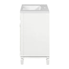 36-Zoll moderner Waschtischunterschrank mit Aufsatzwaschbecken und Spiegelschrank, 2 Türen und 2 Schubladen