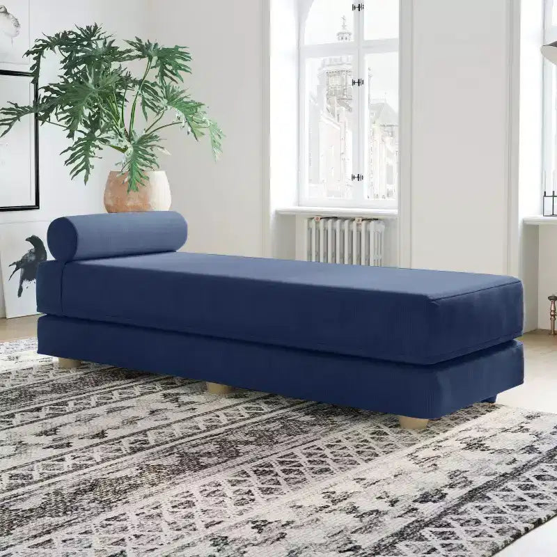 Tagesbett / ausklappbares Schlafsofa in Queen-Size – Microvelours