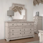 Conjunto de quarto Palisade de 5 peças, branco antigo