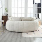 Confortável sofá-cama duplo Loaf, sofá-cama extragrande com apoios de braços