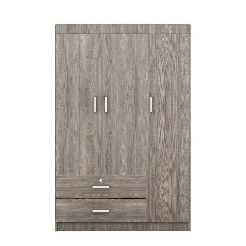 Guarda-roupa com 3 portas e 2 gavetas