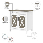 Sekretářský stůl Key West s úložnou skříňkou od Bush Furniture