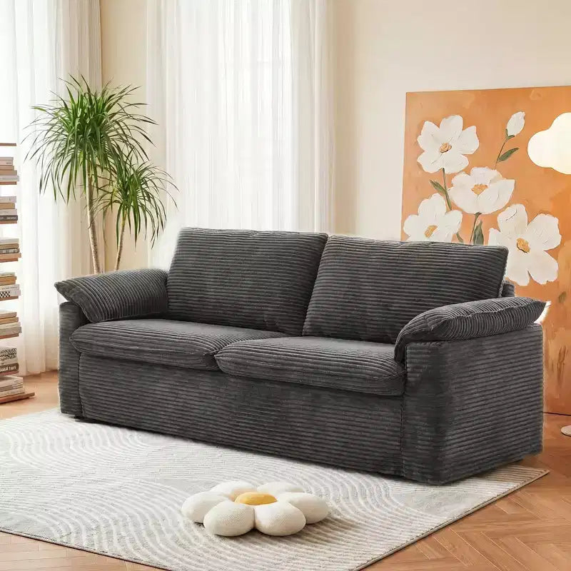 Dyonery 86 Cloud Loveseat-Sofa mit tiefer Sitzfläche und breiten Armlehnenkissen, stabilem Rahmen und atmungsaktivem ergonomischem Design