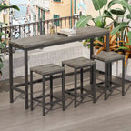 Bistrotisch-Set mit 3 Hockern