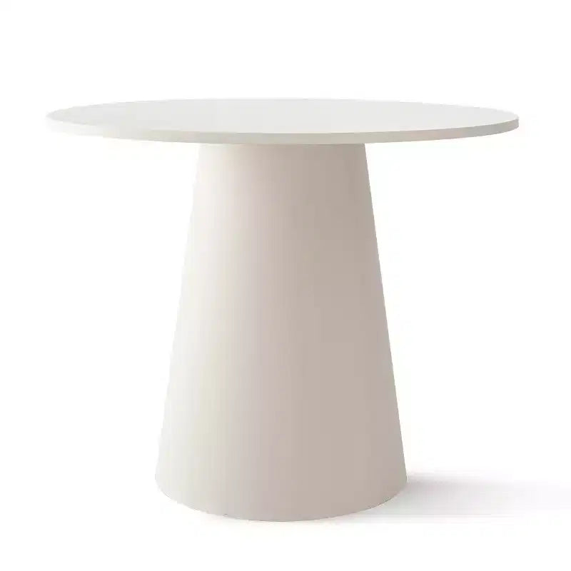 Set da pranzo compatto per 2 persone, sedie imbottite beige, tavolo da pranzo rotondo con piedistallo, arredo moderno compatto per cucina - Panipeachy
