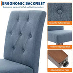 Parsons-Esszimmerstühle mit Knopfheftung, Set aus 6/4 Stück – gepolsterte Küchenstühle aus Stoff mit Holzbeinen und gepolsterten Sitzen – moderner Stil