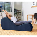 Elegantní lenoška Avana na jógu - vyrobeno v USA - skvělá na protahování, relaxaci, cvičení a další aktivity, 60D x 18W x 26H palců, světle šedá
