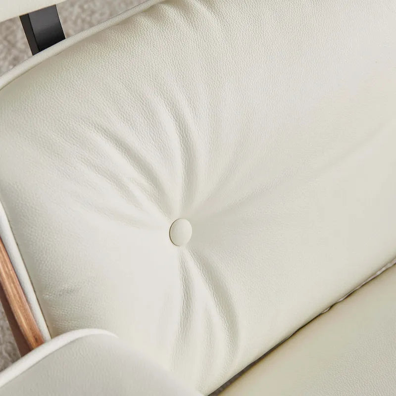 Poltrona lounge reclinabile in pelle dal design moderno di metà secolo