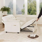 Divano letto trasformabile 3-in-1 Dyonery, divano letto estraibile con tasca laterale e schienale regolabile, montaggio senza attrezzi, divanetto pieghevole