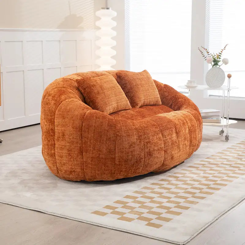 GDFStudio - Sofá descontraído Laurel em chenille para 2 pessoas, com espuma de alta densidade e conforto extra
