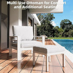 AECOJOY 7-delige aluminium tuinmeubelset voor buiten, loungeset