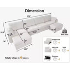 Modulares Cord-Sofaelement von Dyonery mit abnehmbaren, waschbaren Bezügen