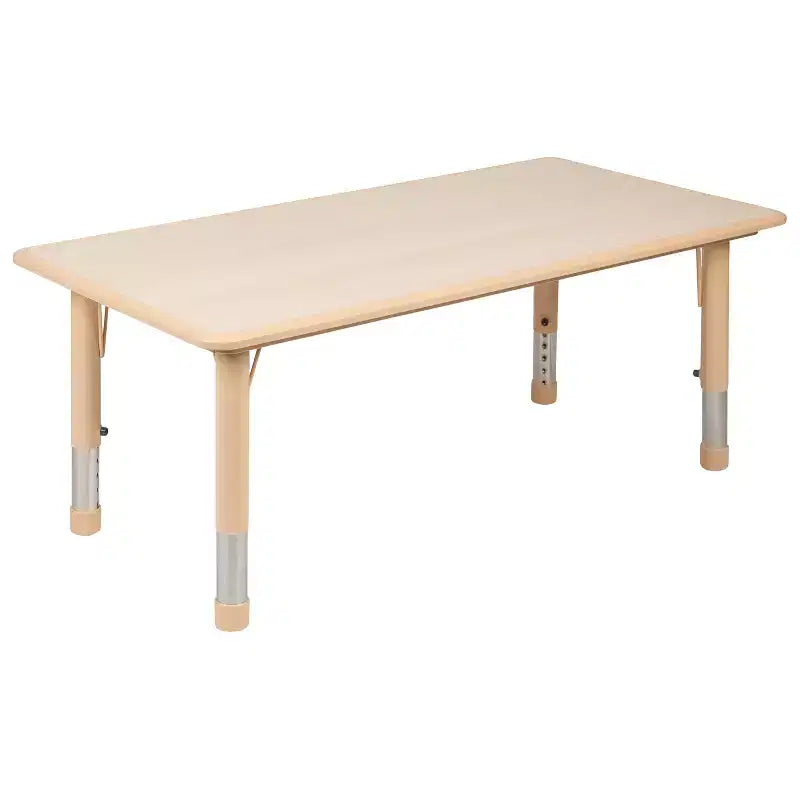 Rechteckiges, höhenverstellbares Aktivitätstisch-Set aus Kunststoff von Emma und Oliver, 23,625 W × 47,25 L, mit 6 Stühlen