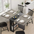Klappbarer Esstisch für die Küche, platzsparender Esstisch, ausziehbarer Küchen-Klapptisch mit 6 Rädern für kleine Räume