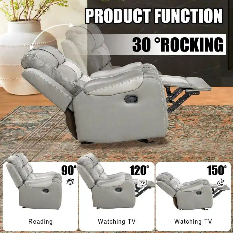 Fauteuil inclinable grand format en similicuir, design américain, pour le salon