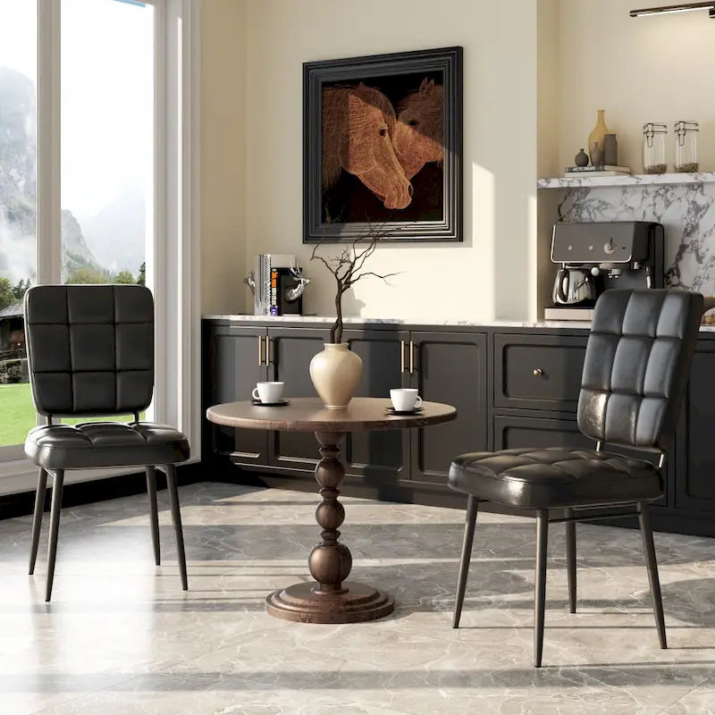 Conjunto de 2/4/6/8 cadeiras de jantar modernas, cadeiras de cozinha estofadas com almofada espessa para sala de jantar