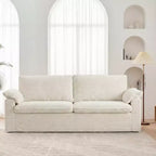 Dyonery 86 Cloud Loveseat-Sofa mit tiefer Sitzfläche und breiten Armlehnenkissen, stabilem Rahmen und atmungsaktivem ergonomischem Design