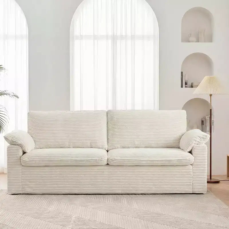 Dyonery 86 Cloud Loveseat-Sofa mit tiefer Sitzfläche und breiten Armlehnenkissen, stabilem Rahmen und atmungsaktivem ergonomischem Design