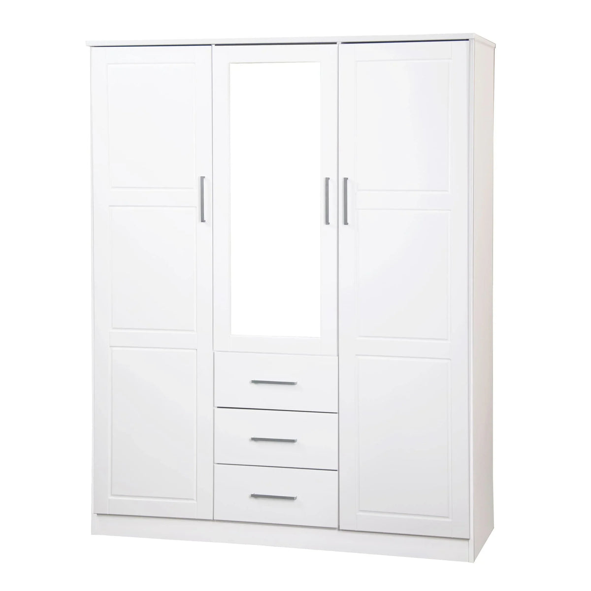 Guarda-roupa Cosmo Palace Imports com 3 portas, 100% madeira maciça, com portas de madeira maciça ou espelhadas