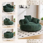 Sitzsack-Sofa für Erwachsene und Kinder, übergroßer Cord-Sitzsack mit 3 Kissen und Armlehne für Wohnzimmer oder Schlafzimmer