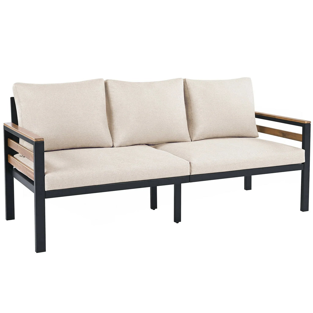 Conjunto de sofá de exterior com 4 peças