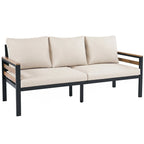 Conjunto de sofá de exterior com 4 peças