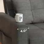 3-in-1-Schlafsofa mit verstellbarer Rückenlehne, ausziehbarer Sessel, umwandelbares Klappbett fürs Wohnzimmer