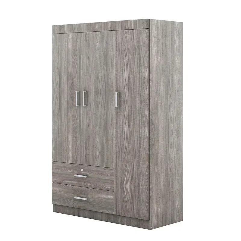 Guarda-roupa com 3 portas e 2 gavetas